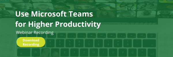 Using teams for higher productivity download banner